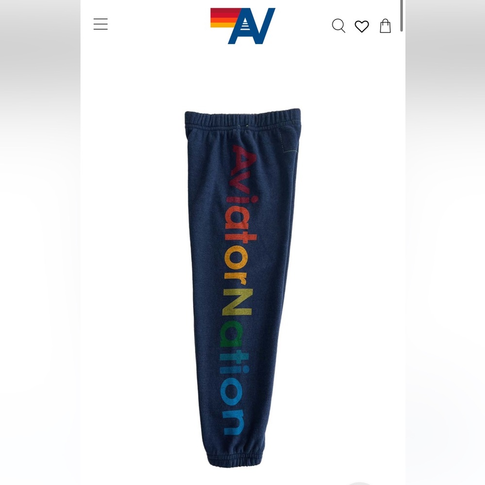 Aviator nation kids sweatpants size 10 navy brand new